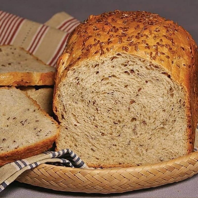 Хлеб с семенами льна в хлебопечке